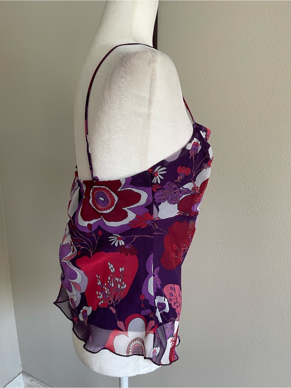 My Michelle Purple & Pink Floral Cowl-Neck Camisole - Picture 4 of 6